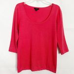 Ann Taylor Silk Cotton Pink Pullover Elbow Sleeve Sweater Size XS Petite Photo 0