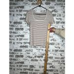 A New Day | women striped ribbed square neck short sleeve shirt Photo 5