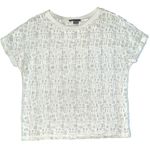 Vince White Cotton Semi-sheer Textured Pullover Short Sleeve T-Shirt XS Photo 1