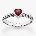 James Avery Gemstone Heart Twisted Wire Ring Photo 0