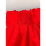 Cynthia Rowley Cynthia‎ Rowley Red Button Front Spaghetti Straps Linen Summer Mini Dress US 8 Photo 5