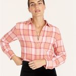 J.Crew Women's Classic-Fit Shirt in Sweet Blush Tartan Photo 0