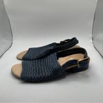 Paul Green  Helena Sandal blue size 5 US 6.5 blue navy Woven leather upper Photo 3