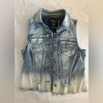 Silver Jeans  Co. Distressed Blue Denim Vest Medium Photo 1