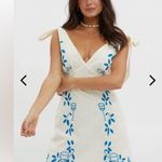 Billy T abiba mini dress Morning Tied Shoulder 12 NWT Blue Photo 1