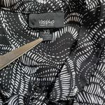 Mossimo Supply Co Mossimo Black White Geometric Button-up Tank Top/Career Secretary Blouse - XS Photo 8