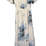 Roolee ‎ Floral Maxi Cottagecore Dress Size XS Fairy Flowy Spring Wedding Blue Photo 0