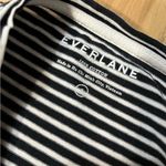 Everlane  Cotton Box Cut Striped T-Shirt Dress Black & White Short Sleeve Small Photo 4