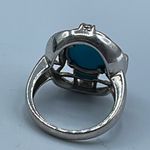 Vintage sterling silver & Sleeping Beauty turquoise ring size 7. Blue Photo 3
