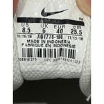 Nike  EBERNON MID Triple White Leather Basketball High Top Sneakers Women 8.5 Photo 3