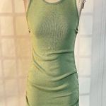 LIONESS Military Minds mint green drawing sides Mini knit Dress size small Photo 3