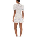 Love Shack Fancy  100% cotton mini dress in cream and blue floral NWT Photo 1