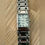 Speidel Ladies Watch Rectangular Pearl Dial Stainless Bracelet and Case White Photo 2