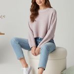 Cotton On Cotton:On Cropped Cotton Knit Sweater, Light Pink, Boho, Preppy, Sz M Photo 1