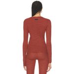 Fear of god ESSENTIALS Waffle Fitted Long Sleeve in Crimson X-Small New Womens Photo 9