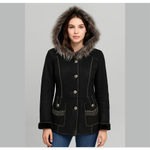 MODA'S genuine shearling suede fur coat jacket winter coat brown warm Sz M Black Size M Photo 14