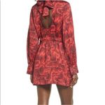 Open Edit  beautiful red open back satin long sleeve dress‎  Size Large Photo 1