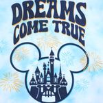 Disney  Mickey Mouse Icon Sleeping Beauty Castle Long Sleeve Tie-Dye T-Shirt Photo 1