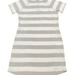 Michael Kors  Dress XS Striped Crew Neck T-Shirt Gray White Logo Y2K‎ NWT Photo 0
