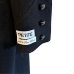 Vintage Casual Corner Black Wool Velvet Collar Double Breasted Mid Coat Petite 6 Size 6P Photo 2