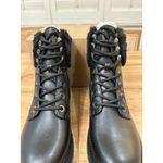 Bandolino Womens Livia 3 Combat Black Boots Size 6.5 NWOB Plush Collar Edgy Cozy Photo 4