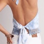 American Eagle  Tie-Dye Halter Lace Crop/Scarf Top Photo 1