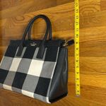 Kate Spade Cameron Street Candace Satchel Black White Plaid Fabric Leather Photo 4