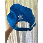Adidas  Originals 100% Cotton Blue Trefoil Embroidered Logo Baseball Cap Photo 3