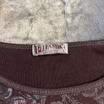 Coffee Shop  Brown Cotton Long Sleeve Top Photo 3