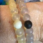 Lokai Two  Bracelets Brand New Never Worn Small Wrists White and Black Bead Photo 2