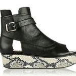 Thakoon Addition Sky 2 Leather Peep Toe Flatform Boots Photo 0