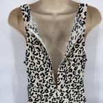 Leith Sleeveless Midi Dress Womens Medium Ivory Floral Animal Print Rayon NEW Photo 7