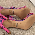 Gianni Bini Womens Kameela Snake Print Heels Strappy Leather Pink Purple 9.5 M Photo 5