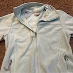 Columbia Fleece Jacket Women's Size S Ice Blue High Neck Full-Zip Pockets Photo 3