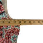 London Times Y2k Women's Size 10 Beaded Turquoise Red Shift Dress Photo 6