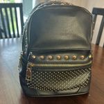 Bebe Black Backpack with Gold Studs Photo 0