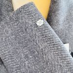 SOIA & KYO  Safira Double Breasted Wool Herringbone‎ Coat, Black/Gray Medium NWT Photo 5