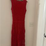 Monroe & Main red knit ankle length dress size M Size M Photo 5