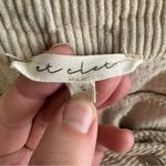 Et Clet  cream corduroy wide leg cargo pants size small Photo 3