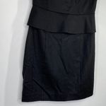 Rachel Zoe  Womens Peplum Strapless Dress Size S Black Office Cocktail Party Photo 2
