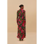 Farm Rio NWT Red Dream Garden Long Sleeve Floral Tropical Maxi Dress Size Small Photo 1