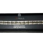 Macy's Diamond Accent Fine Silver Plate Bracelet Photo 0