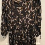 ALC Frank A.L.C. Rory Pleated Tropical Print Silk Dress Photo 5