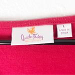 Quacker Factory Red Long Sleeves Embellished Beaded Patriotic Top, Size Large Photo 2