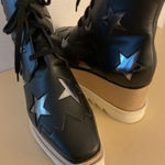 Stella McCartney women Black vegan leather platform Star Eysle star boots 5.5 Photo 0