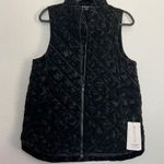 Athleta NWT  Whisper Featherless Velvet Vest Black Medium Petite Photo 0