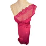 Frederick's of Hollywood Maroon Lace One Shoulder Sheer Maxi Chemise Lingerie M Photo 5