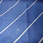 Silk Scarf Handkerchief Vintage Green Blue Striped Polka Dot Size 27 Photo 5