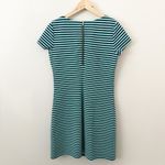 Lilly Pulitzer  | Navy Green Stripe Shift Dress Short Sleeve Short | Size Medium Photo 5