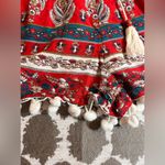 Band of Gypsies NWT Red White Blue Bandana Shorts summer casual pompoms pockets Photo 10